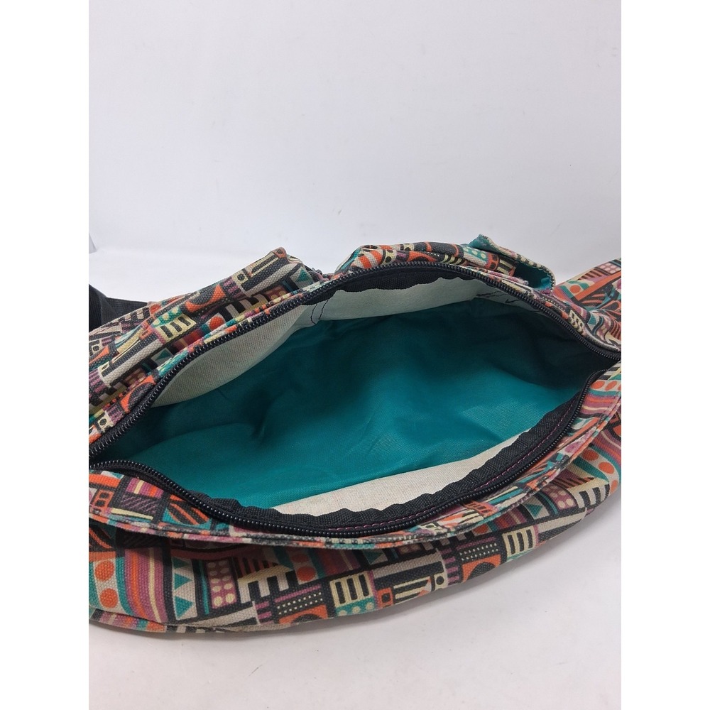 KAVU Rope Sling Bag Colorful Geometric Pattern. K - Picture 7 of 11